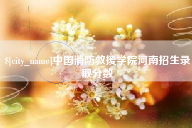 吴忠中国消防救援学院河南招生录取分数