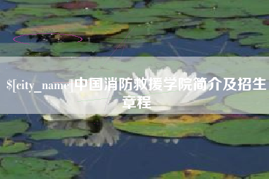 吴忠中国消防救援学院简介及招生章程