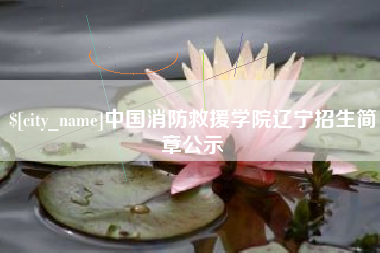 吴忠中国消防救援学院辽宁招生简章公示