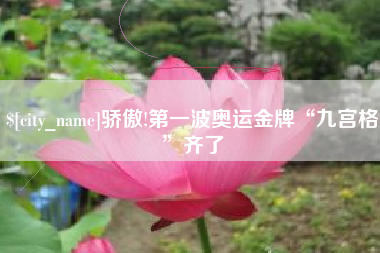 吴忠骄傲!第一波奥运金牌“九宫格”齐了