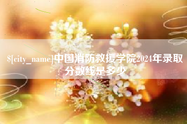 吴忠中国消防救援学院2024年录取分数线是多少