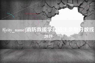 吴忠消防救援学院招生录取分数线2019