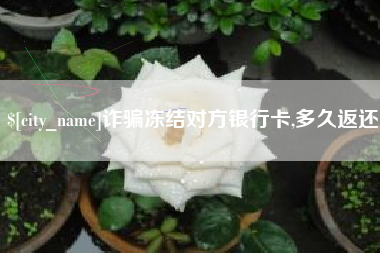 吴忠诈骗冻结对方银行卡,多久返还