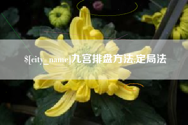 吴忠九宫排盘方法,定局法