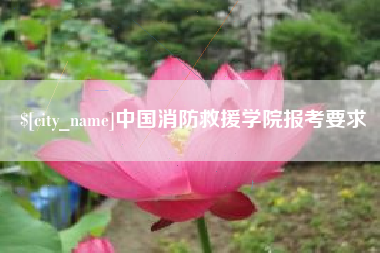 吴忠中国消防救援学院报考要求