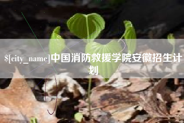吴忠中国消防救援学院安徽招生计划
