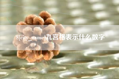 吴忠九宫格表示什么数字