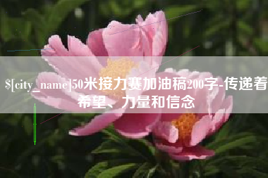 吴忠50米接力赛加油稿200字-传递着希望、力量和信念