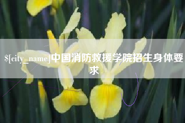 吴忠中国消防救援学院招生身体要求
