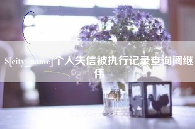 吴忠个人失信被执行记录查询阚继伟