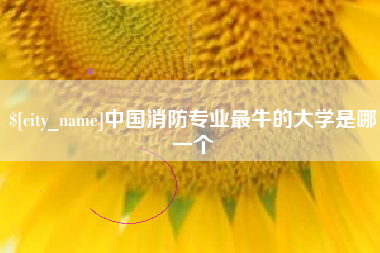 吴忠中国消防专业最牛的大学是哪一个