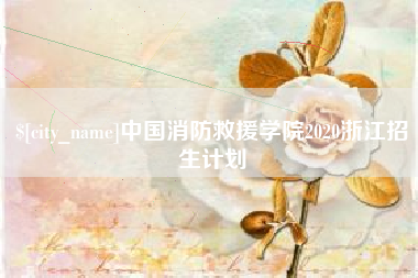 吴忠中国消防救援学院2020浙江招生计划