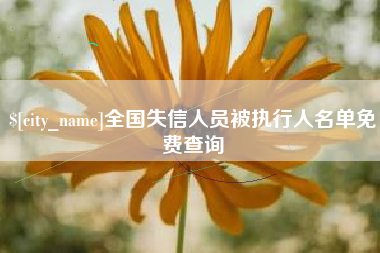 吴忠全国失信人员被执行人名单免费查询