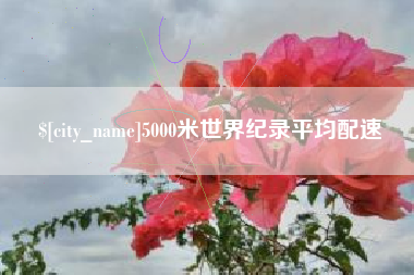 吴忠5000米世界纪录平均配速