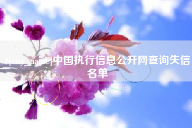吴忠中国执行信息公开网查询失信名单