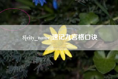 吴忠速记九宫格口诀
