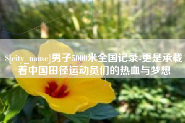 吴忠男子5000米全国记录-更是承载着中国田径运动员们的热血与梦想