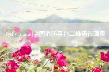 吴忠中国消防平台二维码在哪里