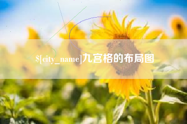 吴忠九宫格的布局图