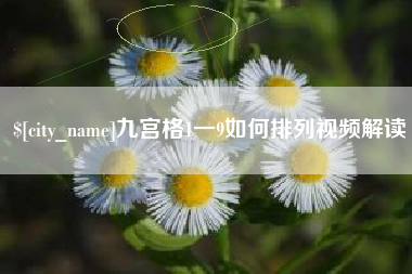 吴忠九宫格1一9如何排列视频解读