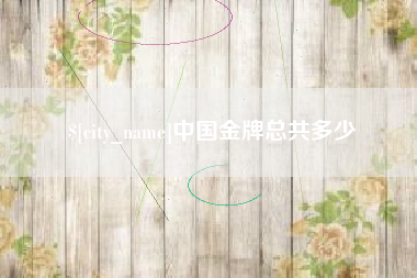 吴忠中国金牌总共多少