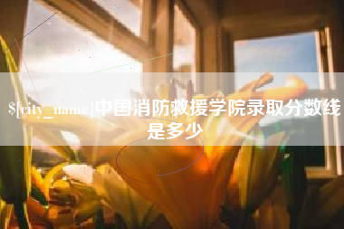 吴忠中国消防救援学院录取分数线是多少