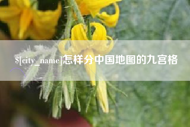 吴忠怎样分中国地图的九宫格