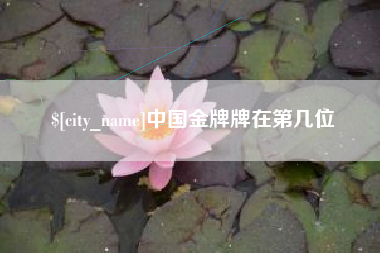 吴忠中国金牌牌在第几位