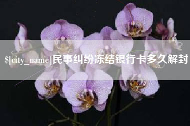 吴忠民事纠纷冻结银行卡多久解封