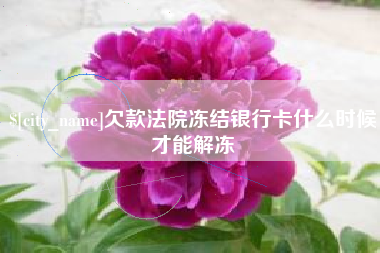 吴忠欠款法院冻结银行卡什么时候才能解冻