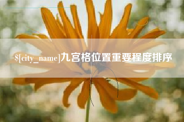 吴忠九宫格位置重要程度排序