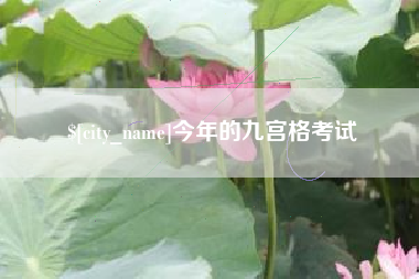 吴忠今年的九宫格考试