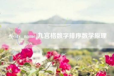 吴忠九宫格数字排序数学原理