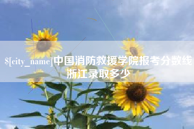 吴忠中国消防救援学院报考分数线浙江录取多少