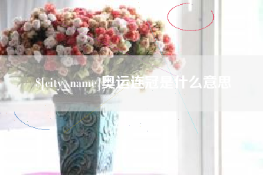 吴忠奥运连冠是什么意思