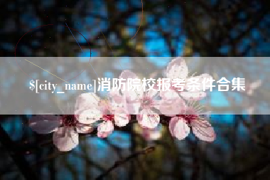 吴忠消防院校报考条件合集