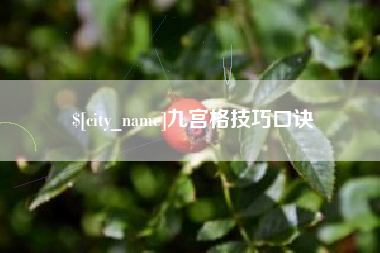 吴忠九宫格技巧口诀